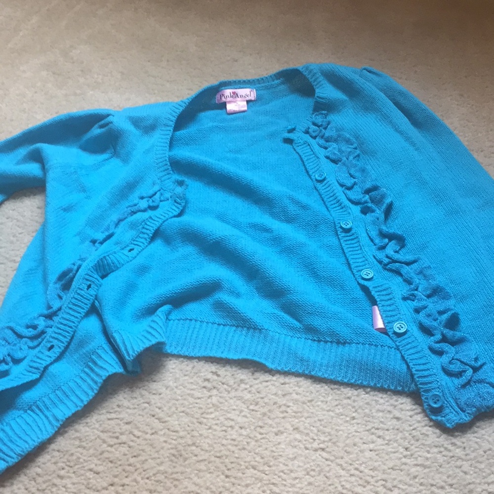 Children’s Cardigan: Turquoise